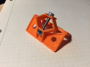 As-Printed block with adjustment screw